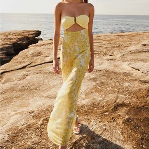 Peppermayo Yellow Floral Maxi Dress